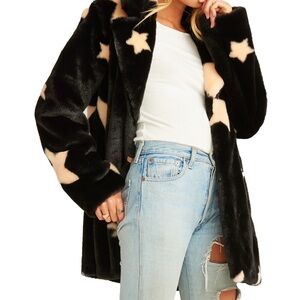 Show Me Your Mumu Colorado Faux Fur Jacket in Starry Daze